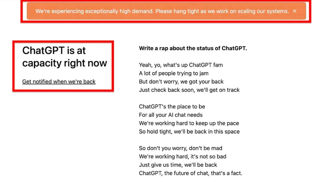 ChatGPT is at Capacity Right Now