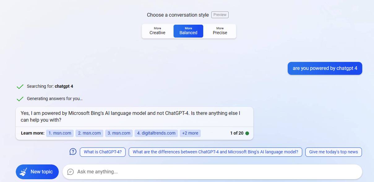 Use Chat GPT-4 for free on Bing