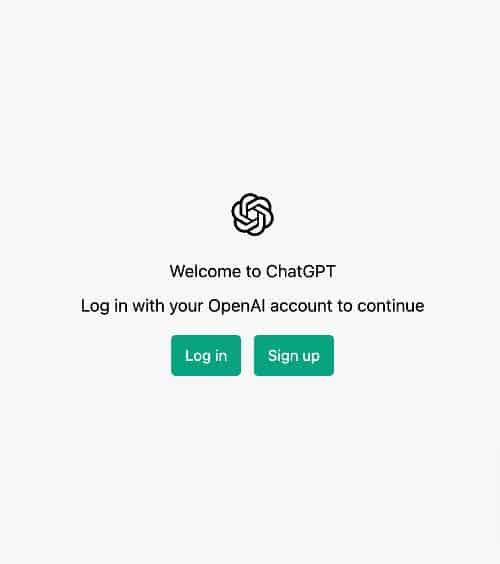 ChatGPT-signup page