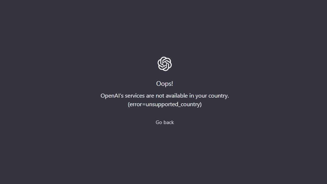 OpenAI services not available in your country