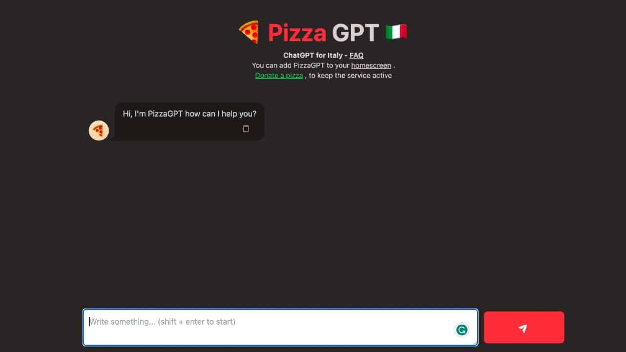 PizzaGPT