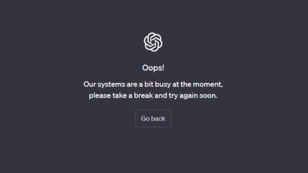 Fix ChatGPT 4 Our systems are a bit busy at the moment error