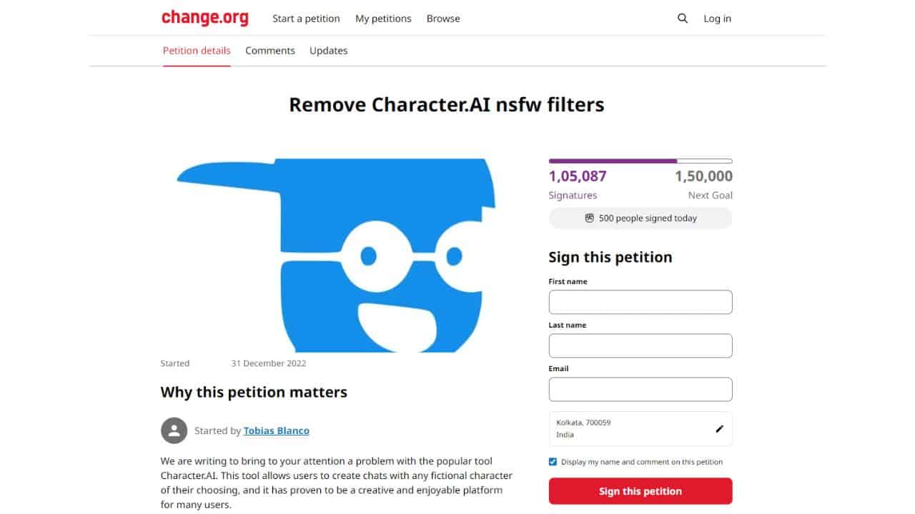 Character AI NSFW Petition - Everything you need to know