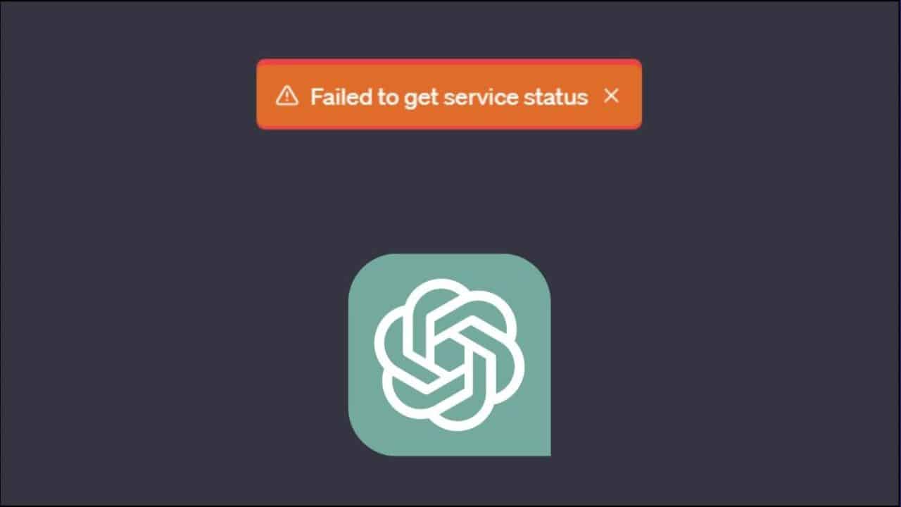 ChatGPT failed to get service status - is there a fix?