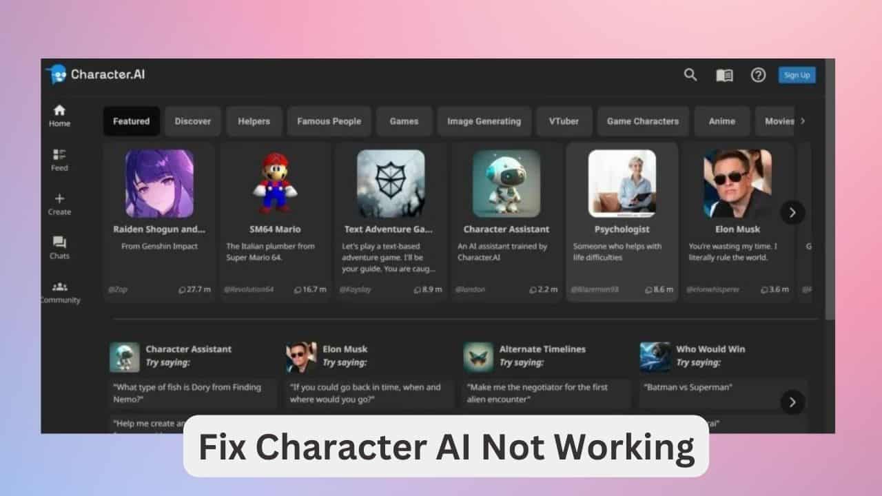 Why Is Character AI Not Working: Fix It Now